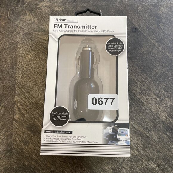 Vivitar FM Transmitter USB Car Charger - Picture 1 of 5